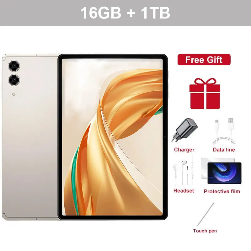 2026 Pad 7s Pro Tablet 16GB+1TB 10000mAh Battery 10.1 inch Android 15 Tablets PC Global Version 5G WIFI Dual SIM Tab For Kids