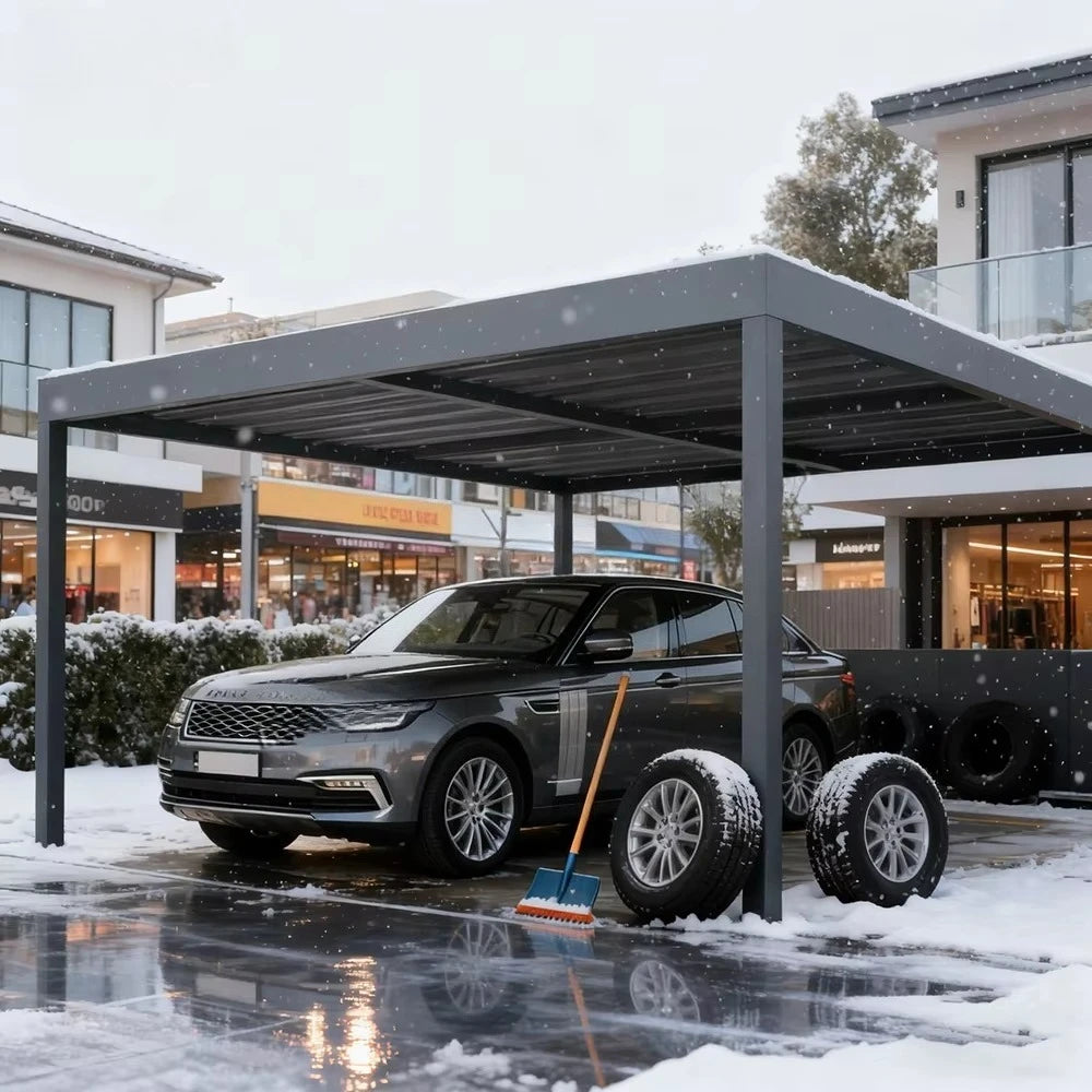 Luxury Aluminum Outdoor Parking Shelter with Arched Roof,