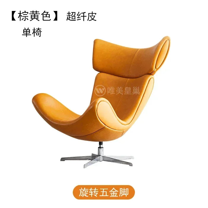 Comfortable Ergonomic Modern Leather Nordic Sofa Chairs