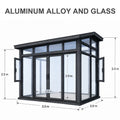 Aluminum Glass Sunroom Structure Outdoor Patio Enclosure Kit Four Season Living Room Extension Tempered Glass Sunroom