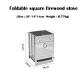 Wood Burning Folding Camp Stove, Stainless Steel Grid,