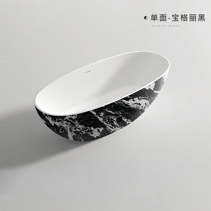 Any Size Custom Premium Marble Freestanding Bathtub One Piece Double Soaking Tub Luxury Home Hotel Villa Guesthouse Bathroom Tub