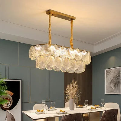 Modern Creative Shell Glass LED Chandelier