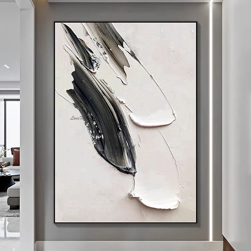 Modern Abstract Texture Acrylic Canvas Paintings, 100% Hand-painted