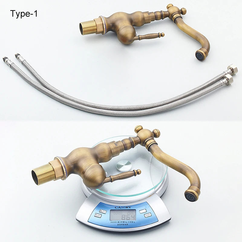 Antique Bronze 360 Degree Turn Bathroom Sink Faucet