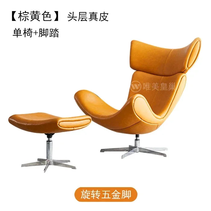 Comfortable Ergonomic Modern Leather Nordic Sofa Chairs