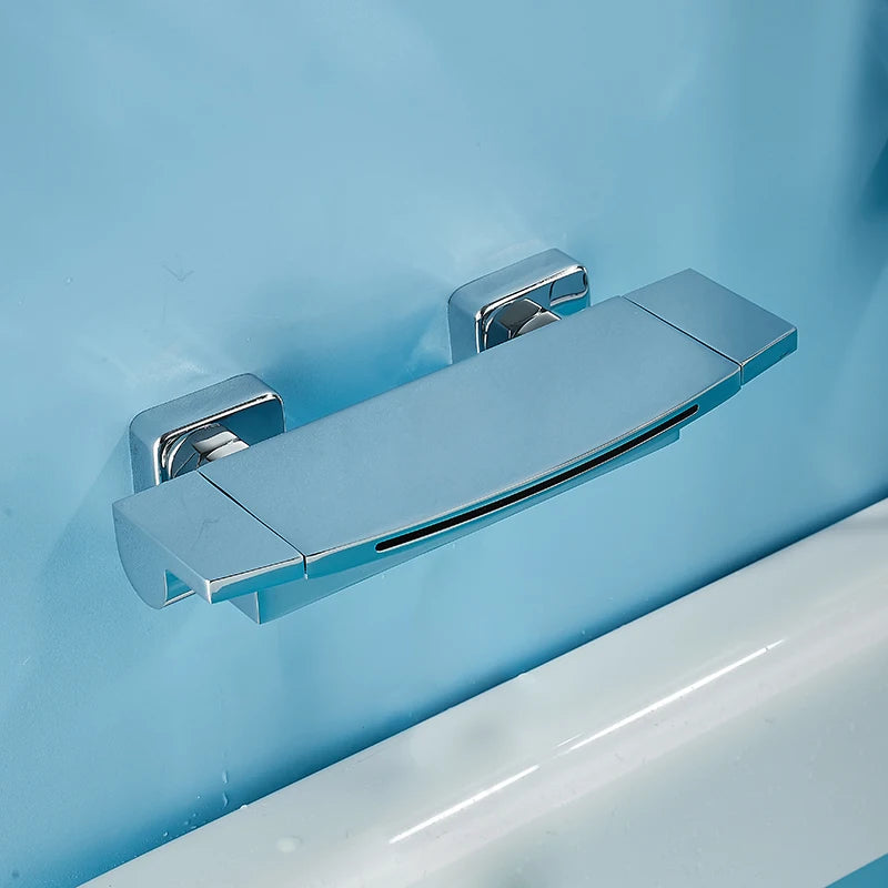 Waterfall Tub Faucet, Dual Handles