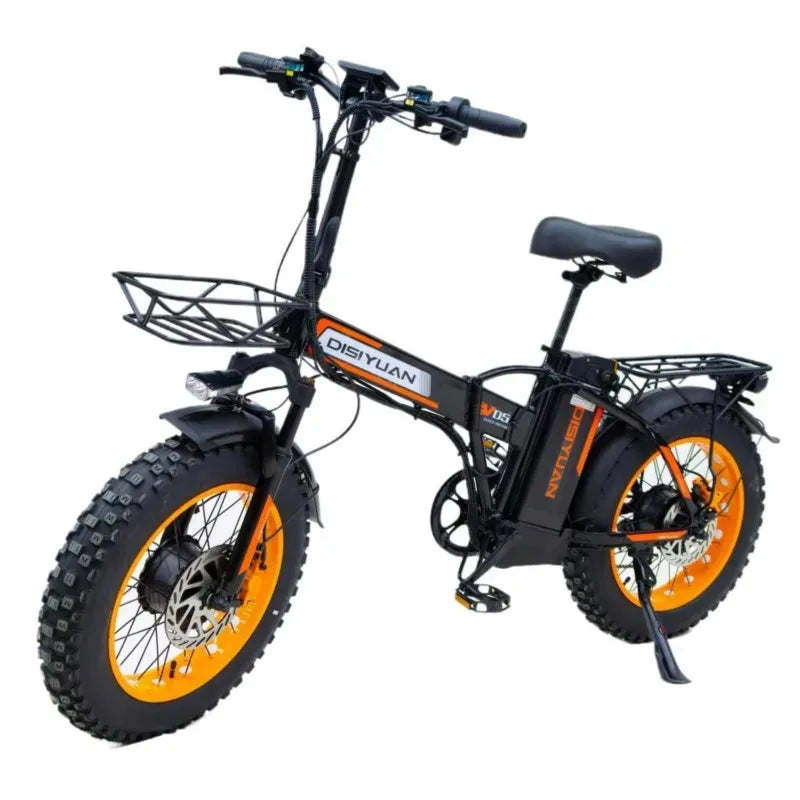 20-inch Foldable E-Bike 500W Motor Adult Multi-Shock Absorption Bike 48V-30AH Removable Battery Electric Bike