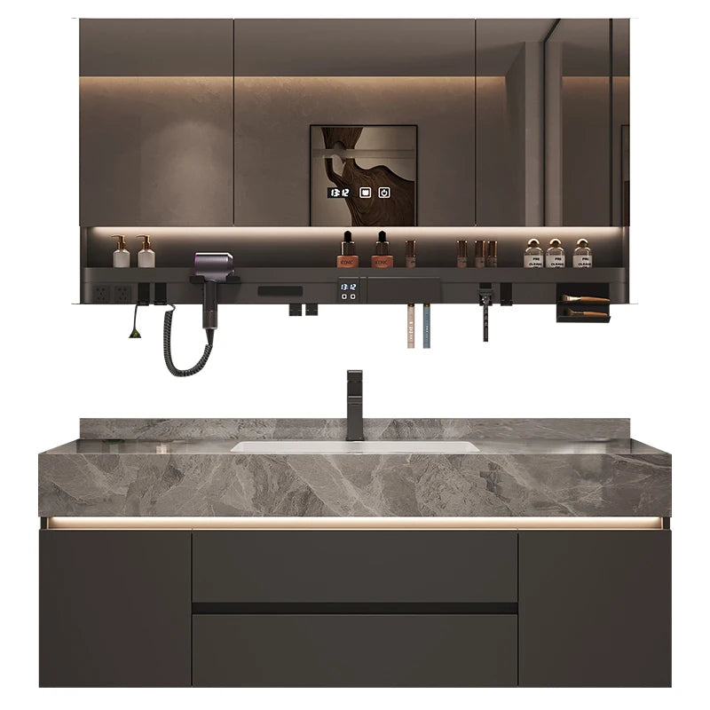 Simple Luxury Bathroom Washbasin Cabinets, Storage, Mirrors