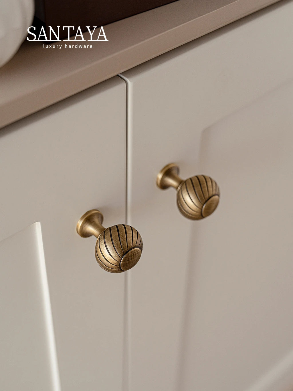 Santaya Brushed Antique Brass Handles