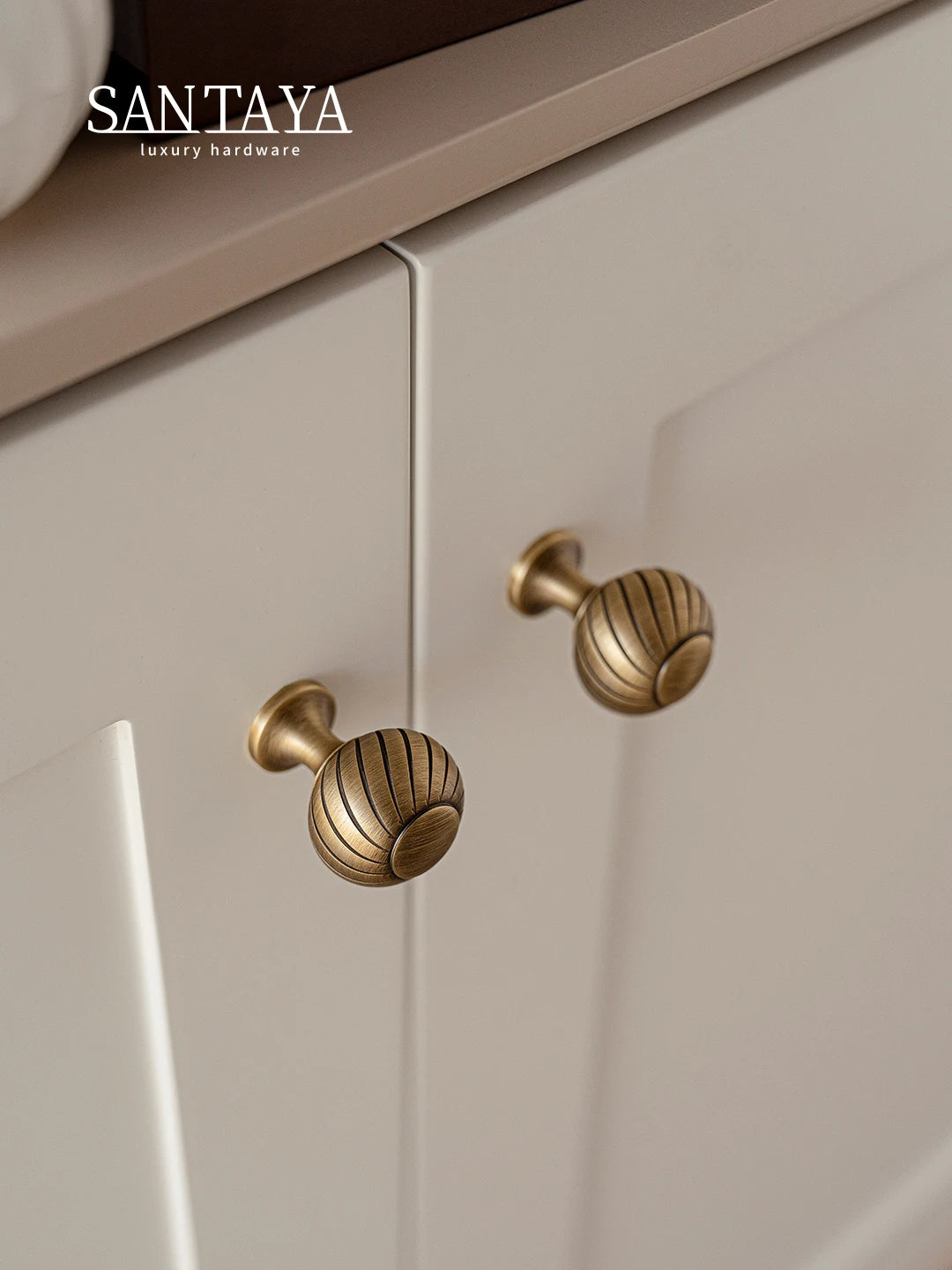 Santaya Brushed Antique Brass Handles