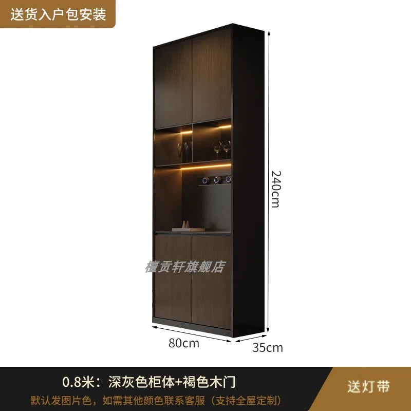 Luxury Wood Living Room Cabinets, Display Wine Bookcase