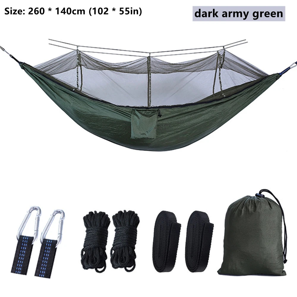 Portable Outdoor Double Mosquito Net Hammocks