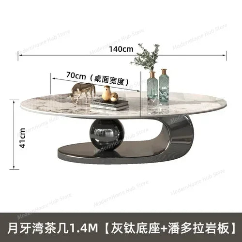 Nordic Modern Design Oval Coffee Tables