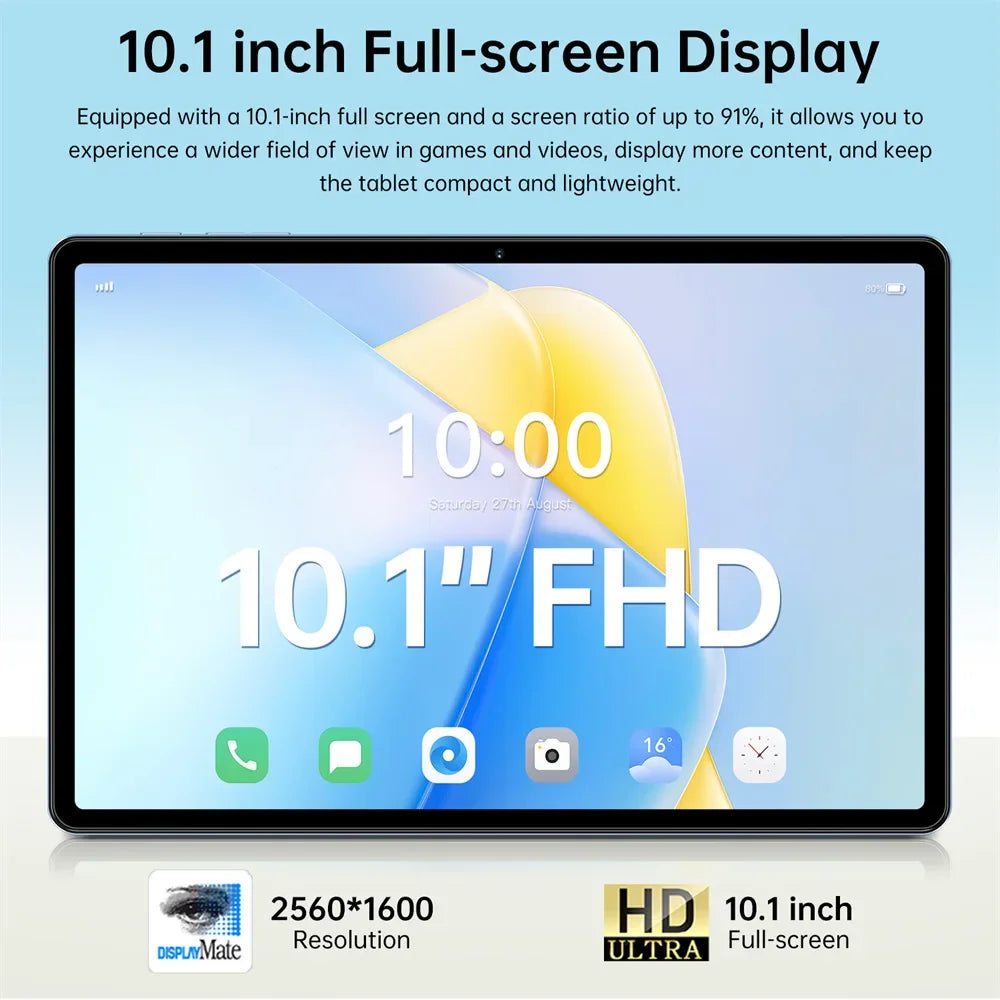 HOT Pad 7 Pro 22GB+2TB Global Version Original 5G Dual SIM Tablet Android 10000mAh Tablet PC 10.1" Upgraded Children's Kids Tab
