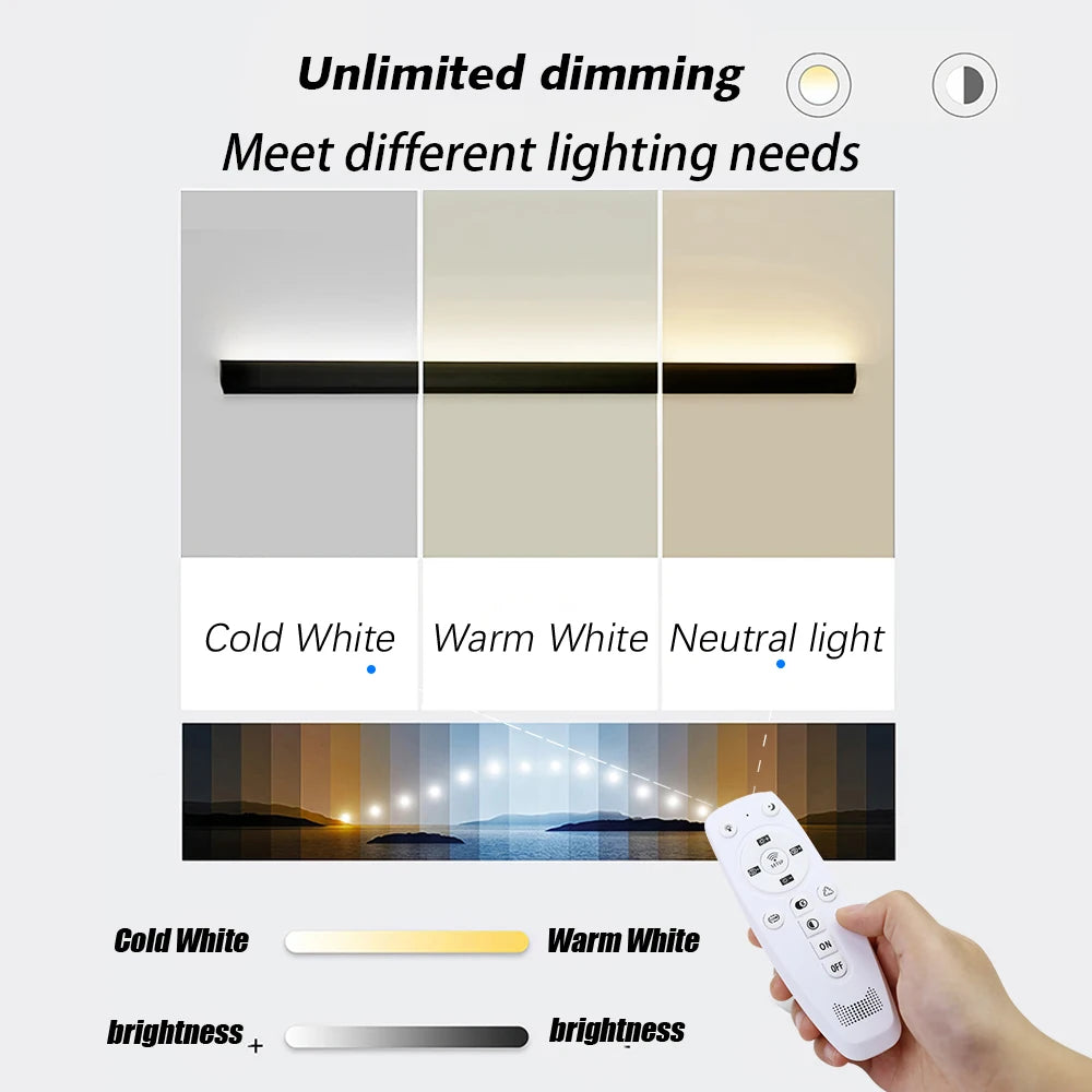 2/1 PCS Dimming Remote control LED Waterproof IP65 outdoor Long Wall Light