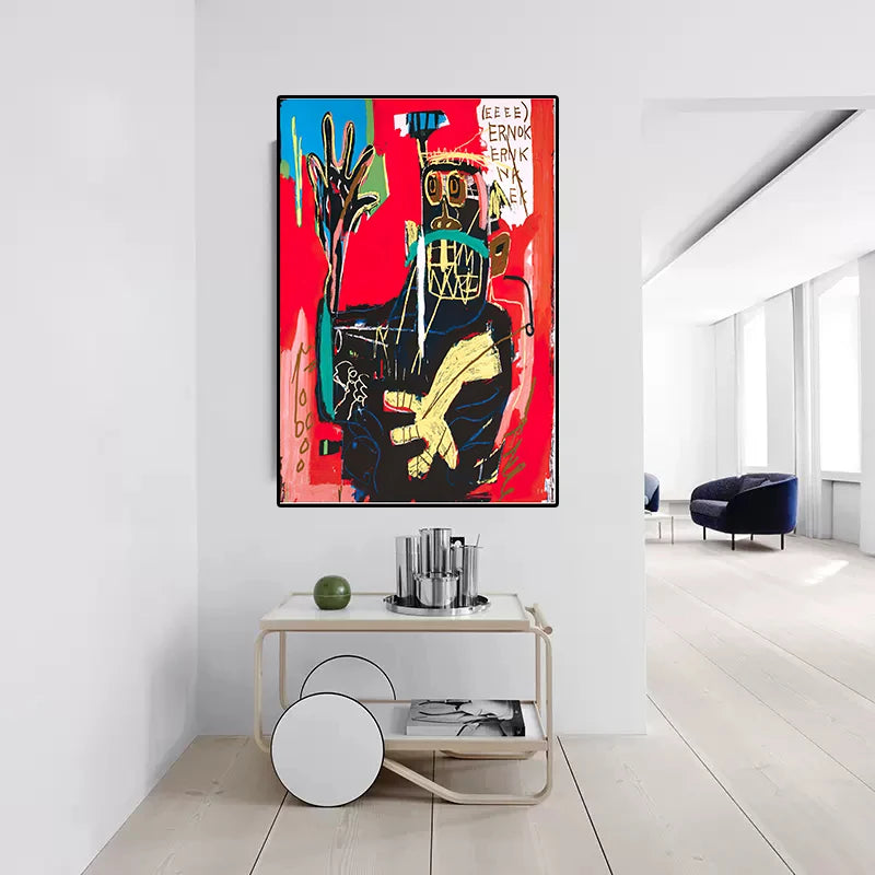 Graffiti Artist Jean Michel Abstract Canvas Art Poster and Print Canvas Paintings