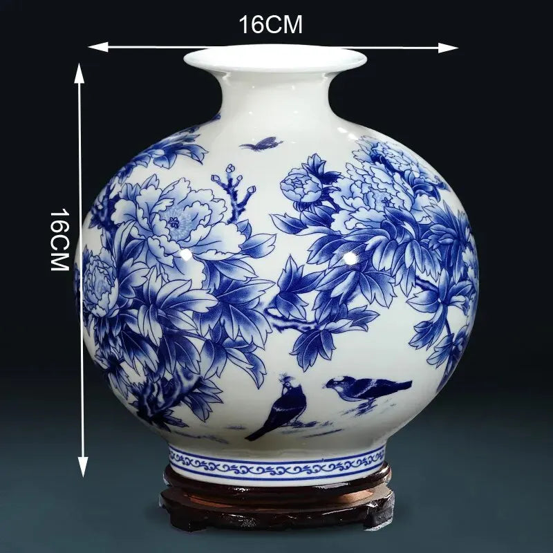 Bone China Flower Vase, Home Decor, Chinese Tradition Vases for Flowers, Ceramic Vase Decoration Home, Living Room