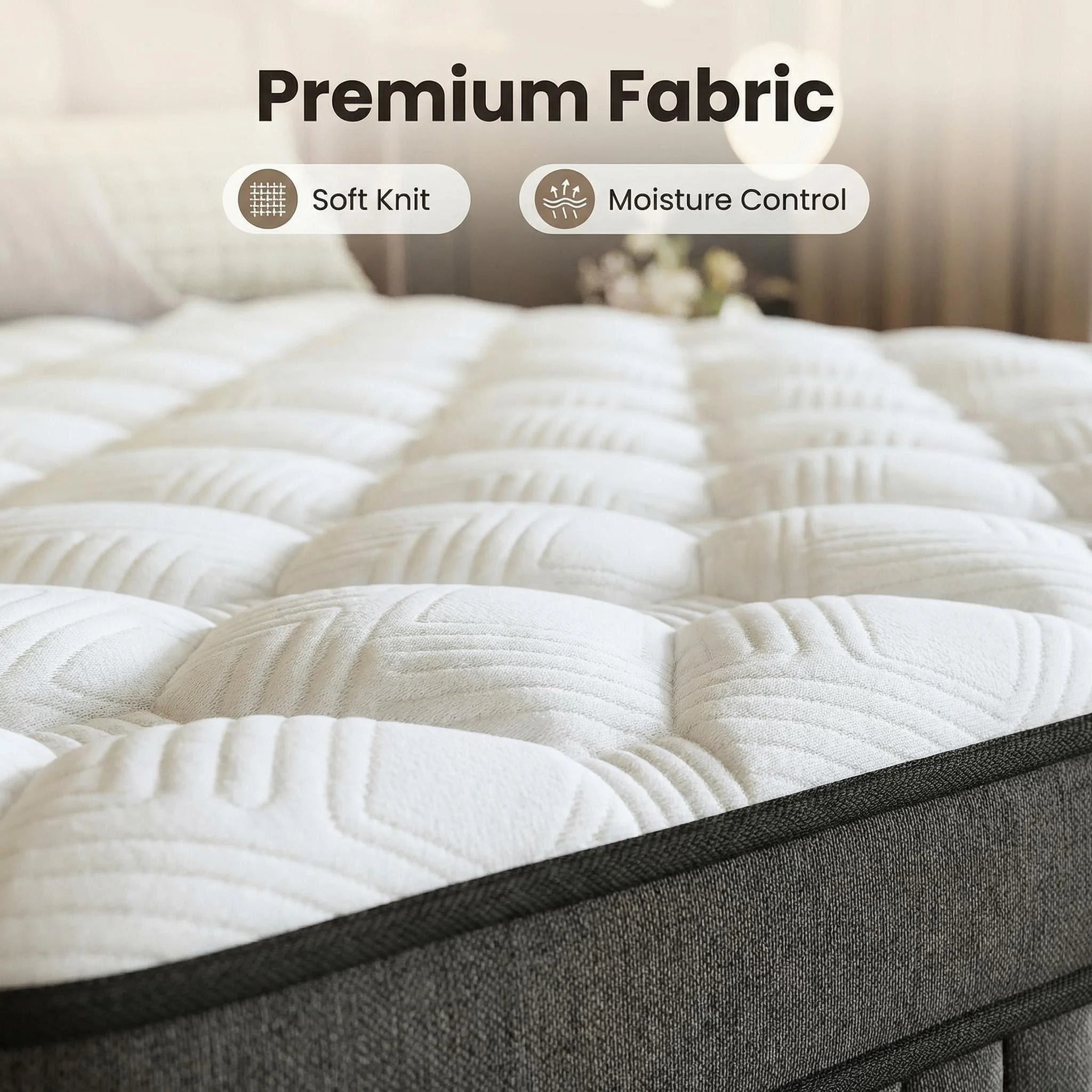 Full-Size Hybrid Mattress 12/14-Inch Medium Firm Gel Memory Foam with Pocketed Springs