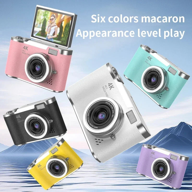 Lenovo 8X Digital Zoom Student Digital Camera, 48MP Portable Digital Photography Camera, 180° Flip Screen Selfie Camera