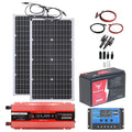 2000W Off-Grid Solar Complete Kit Power 100A Controller,110V 220V Inverter&10AH 30AH LiFePO4 Battery