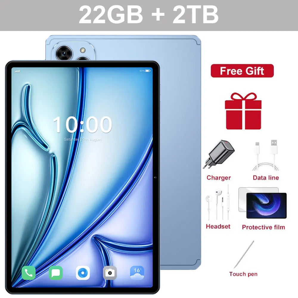 Original Pad 16 Pro Tablet PC 10.1 Inch 2026 Global Version Tab Android 15 22GB+2TB 5G Dual SIM WiFi GPS Children Kids Tablets