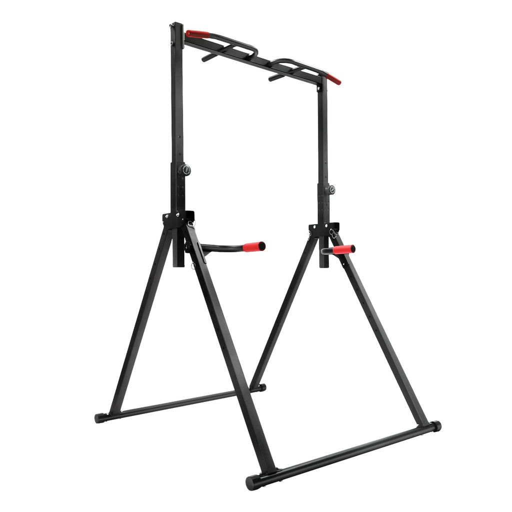 Adjustable Pull Up Bar, 200kg Load Foldable Home Gym Multi-Function Training Station with Parallel Bars