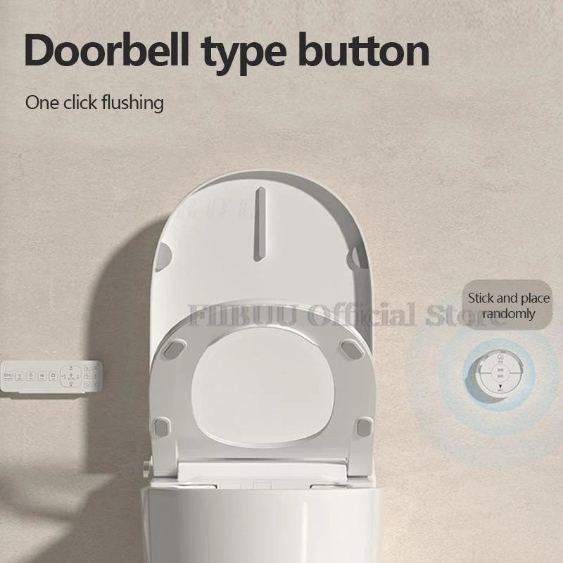 Wall Mounted Intelligent Toilet Bidet Smart Toilet for Bathroom Tankless Auto Open/Close Heated Seat Electric Elongated WallHung