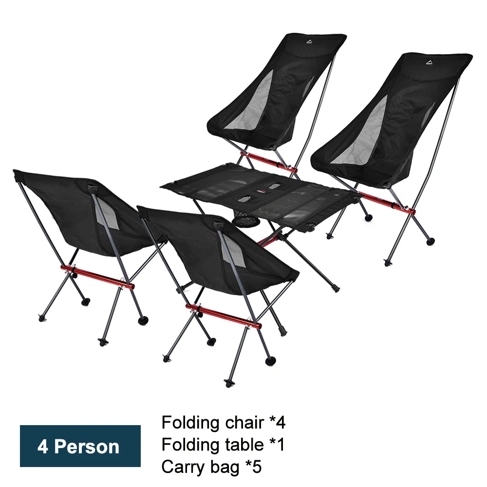 Outdoor Folding Chairs and Camping table.