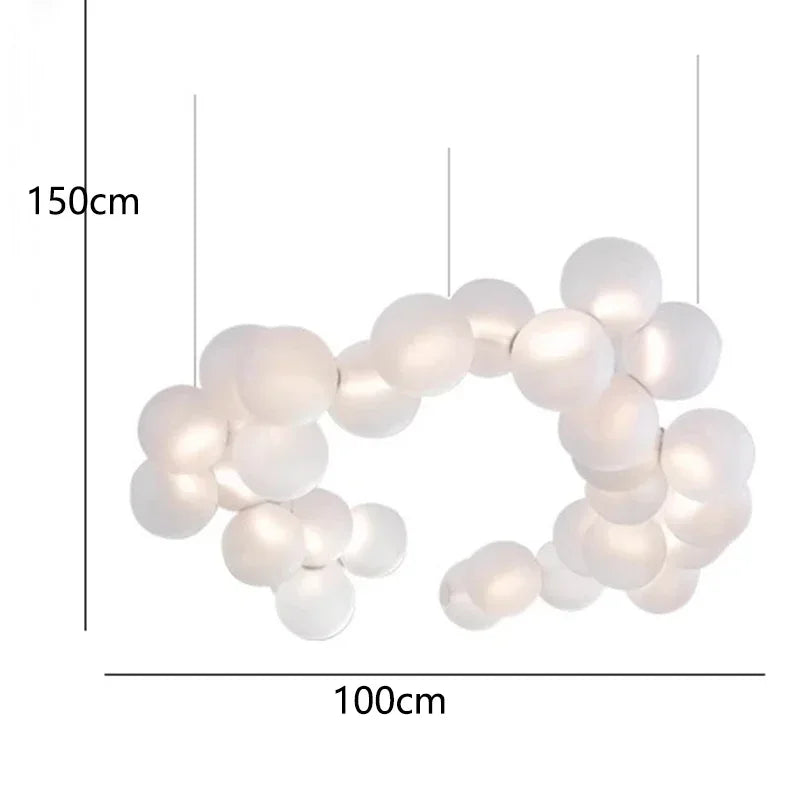Acrylic Ball Pendant Nordic Dimmable Chandelier