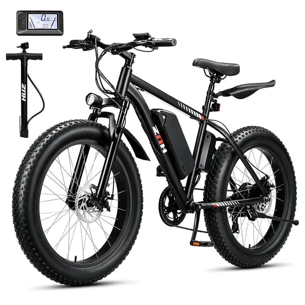 Electric Bike for Adults, 1000W Peak Motor 25Mph 65 Miles Fat Tire Ebike with 48V 15Ah Removable Battery, 20"/24",