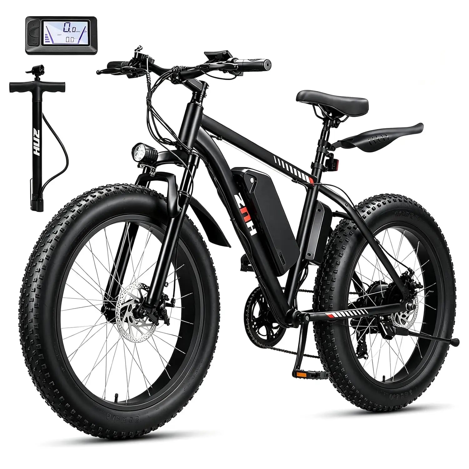 Electric Bike for Adults, 1000W Peak Motor 25Mph 65 Miles Fat Tire Ebike with 48V 15Ah Removable Battery, 20"/24",