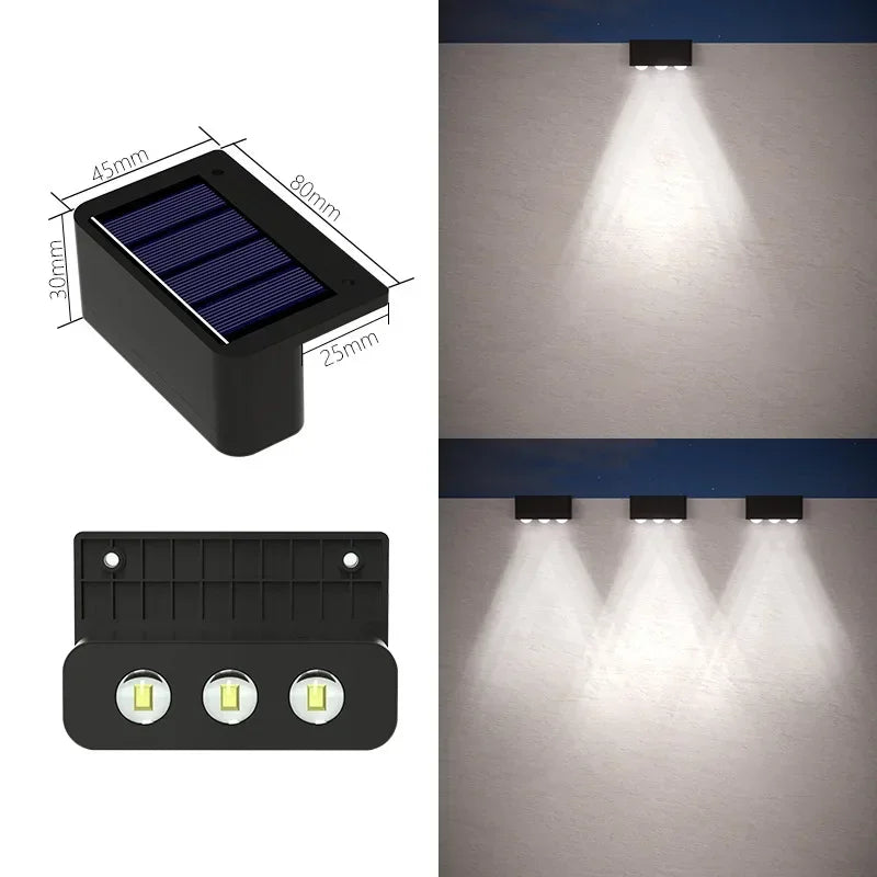 1/2/4PCS Solar Wall Lights Outdoor Waterproof Garden Step Lighting for Yard Fence Stair Pathway Decoration Outside Solar Lights