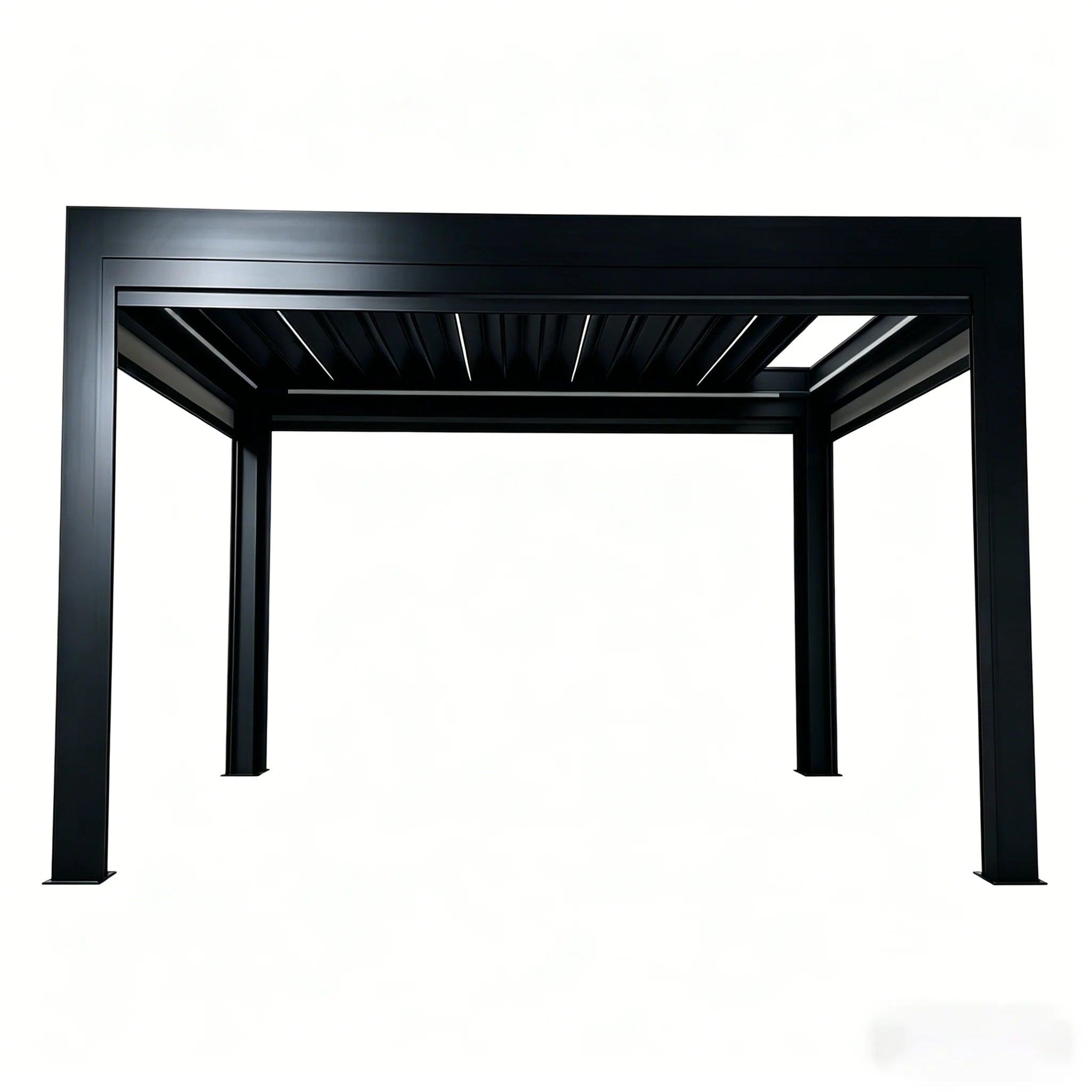 Motorized Retractable Outdoor Gazebo with Louvered Roof