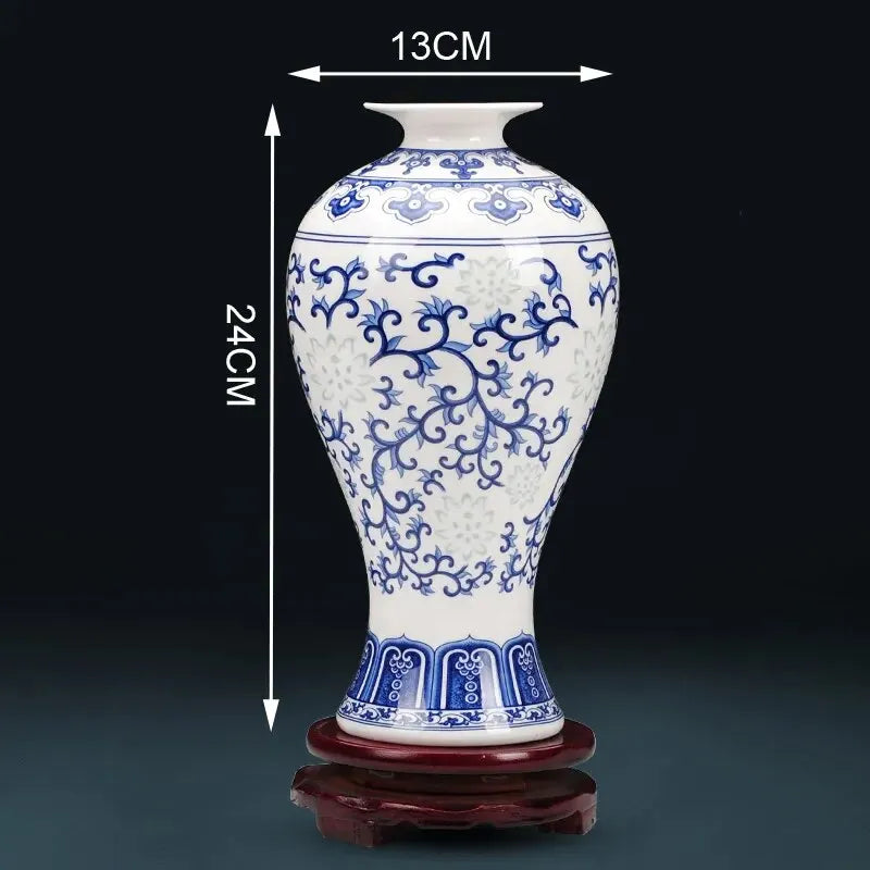 Bone China Flower Vase, Home Decor, Chinese Tradition Vases for Flowers, Ceramic Vase Decoration Home, Living Room