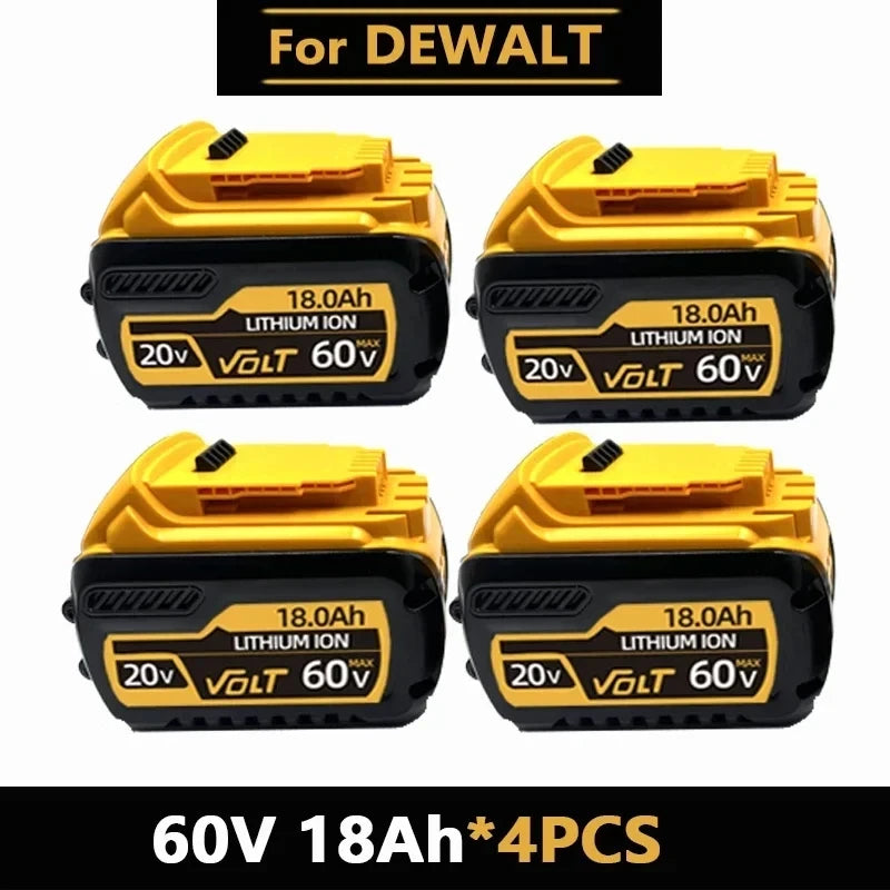 for DEWALT 60V 18Ah Power Tool Battery 120W High Power DCB609 DCB206 20V 18.0Ah Lithium Ion Battery DCB606 60V 12Ah Batteries