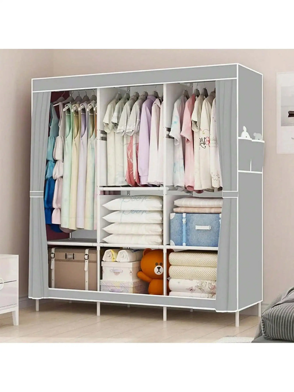 1pc Large Capacity Portable Wardrobe Closet,