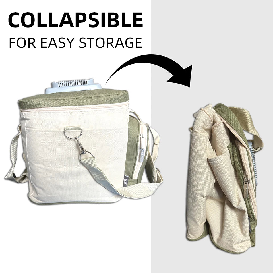 33L Portable Foldable Electric Bag Refrigerator, Perfect for Family Picnics Camping Car Travel Road Trip