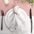 Set of 6  Terracotta Cloth Napkins, Cotton Factory Wholesale Fabric Serviette Gauze Table Towels