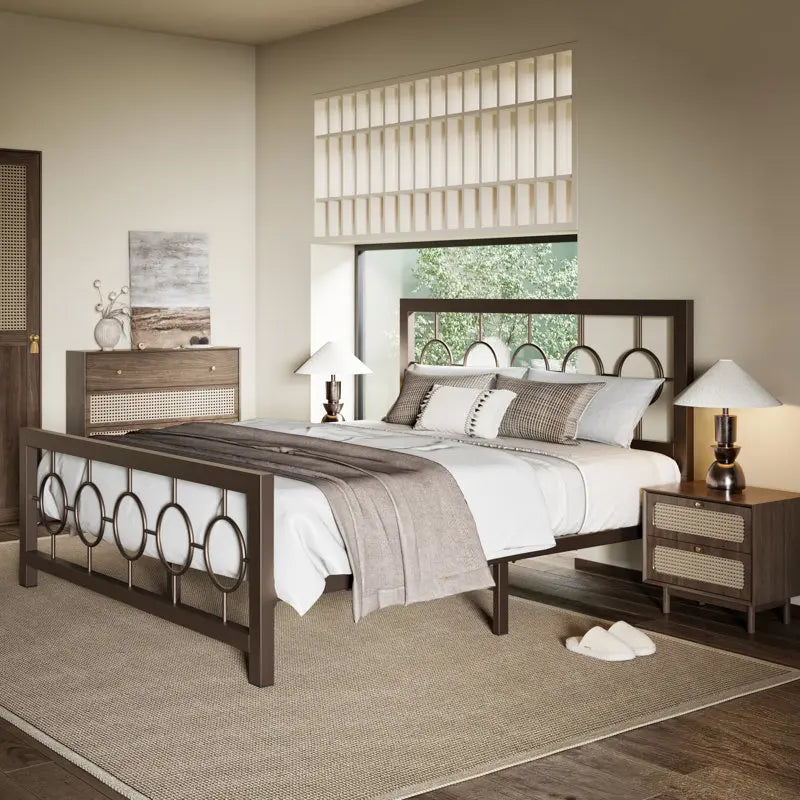 Iron Open-frame Twin to King Size Bed Frames