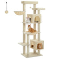 Tall Cat Tree for Indoor Cats Big Cat Tower with Super Large Hammock, Cat Climbing Tree with Scratching Posts Condo House