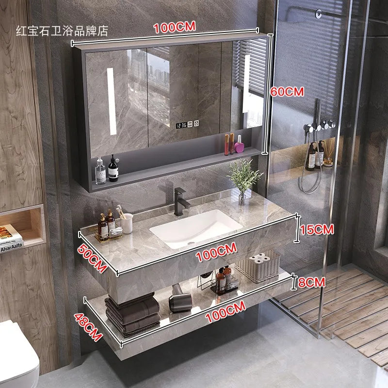 Simple Washbasin Bathroom Partition Vanity