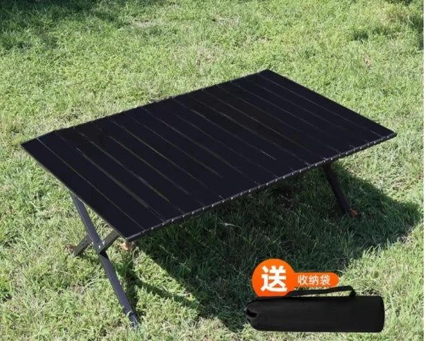 Folding Picnic Table,Portable 4ft Roll-Up Camping Table Egg Roll Table with Storage Bag for 4-6 People, Low Foldable Long Table