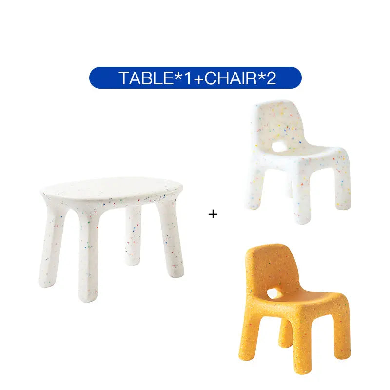 Kids Study Table And Chairs Set, Small Kindergarten Outdoor Plastic Strong Durable Table Furniture Set