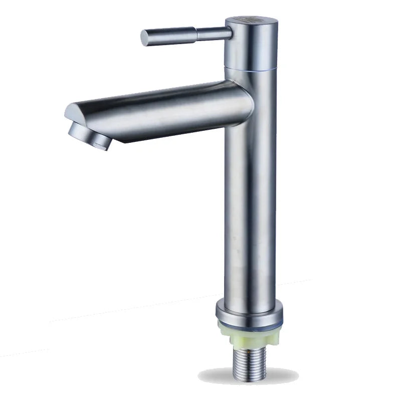 1/2Inch 304Stainless Steel Single Bathroom Basin Faucet