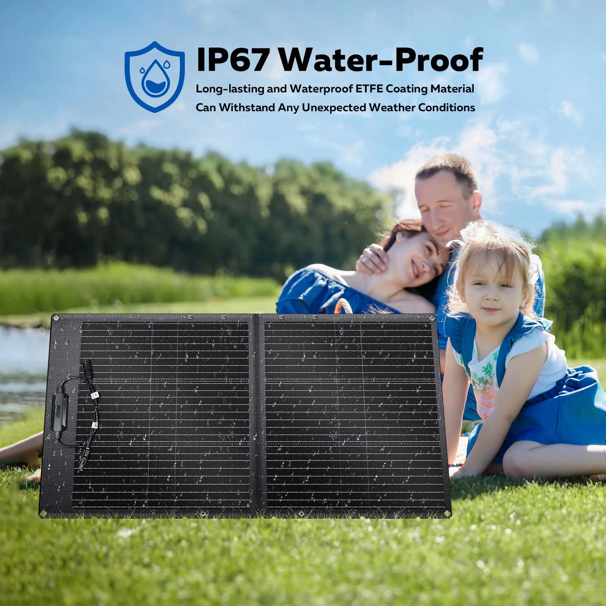 Camping Portable Power Station Solar Generator 1000W 2000W Lifepo4 Battery 220V AC Outlets Power Flexible Solar Panel Equipment