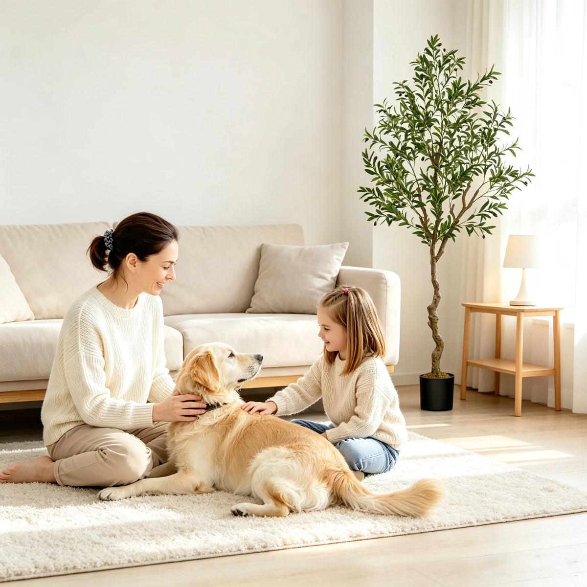 5/6/7/8 Olive Trees Artificial Indoor Faux Olive Tree with Black Pot