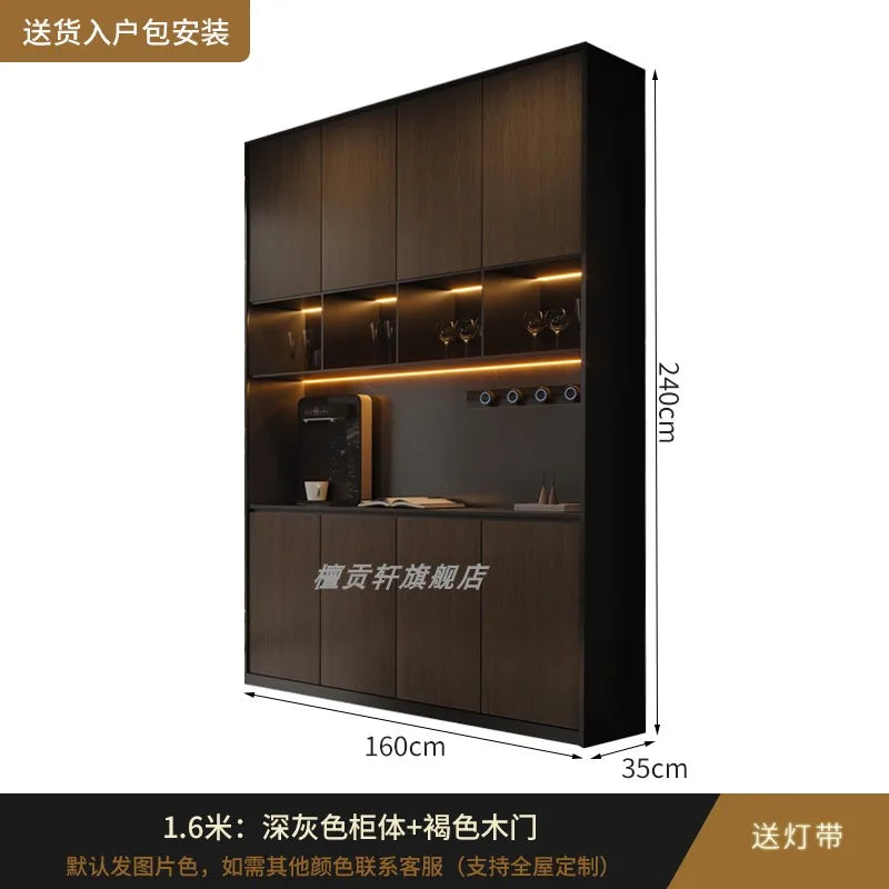 Luxury Wood Living Room Cabinets, Display Wine Bookcase