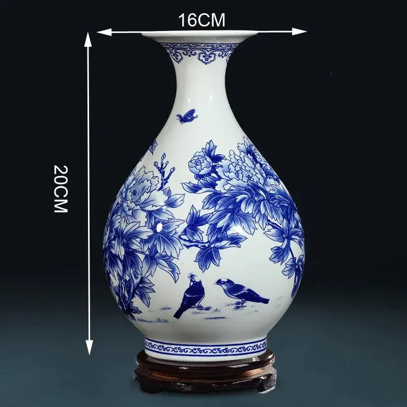 Bone China Flower Vase, Home Decor, Chinese Tradition Vases for Flowers, Ceramic Vase Decoration Home, Living Room