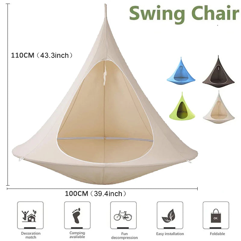 Outdoor Waterproof hammock Double Cocoon Hanging Chair